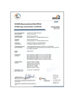 Certificado DVGW Geberit Mepla_20290218 Certificado DVGW Geberit Mepla_20290218