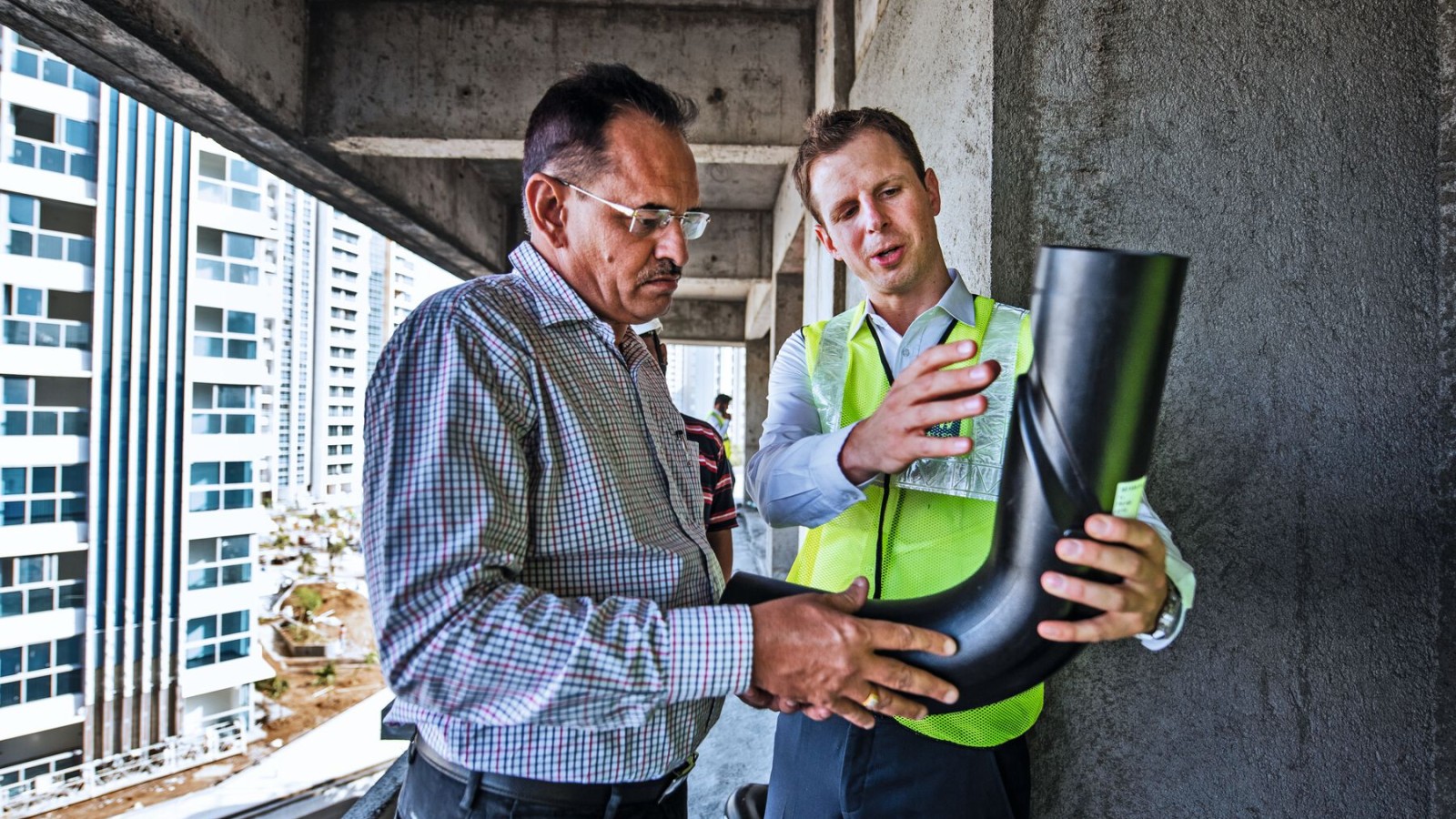 Tecnología Geberit SuperTube en las Gateway Towers