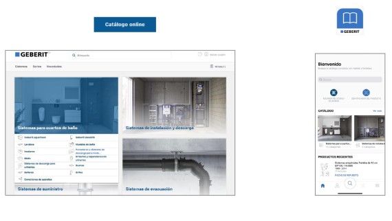 Catálogo online de productos Geberit y app Geberit Pro Catálogo online de productos Geberit y app Geberit Pro