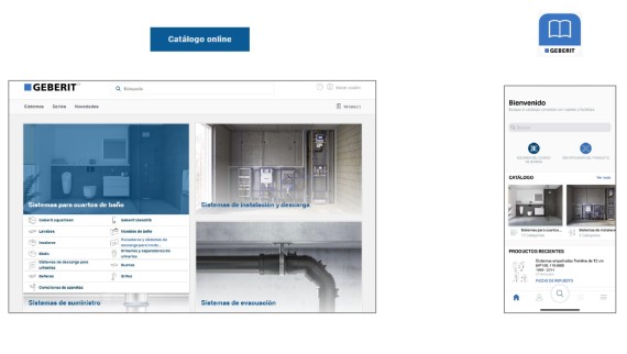 Catálogo online y App Geberit Pro