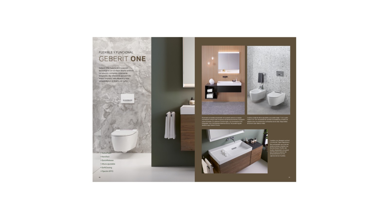 Geberit ONE en el nuevo catálogo para reformar el baño Geberit ONE en el nuevo catálogo para reformar el baño