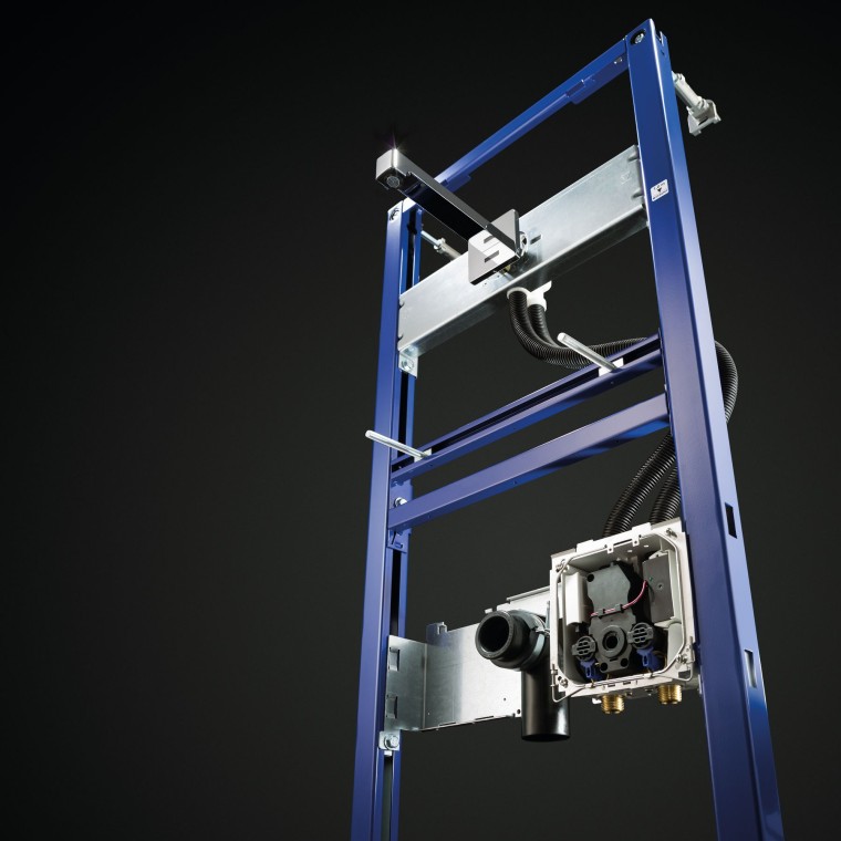 Sistema de grifería con bastidor de montaje Duofix y grifo mural Geberit Brenta Sistema de grifería con bastidor de montaje Duofix y grifo mural Geberit Brenta