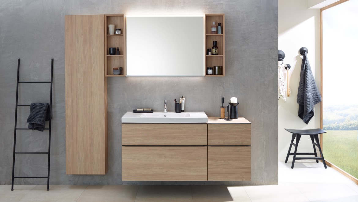 Baño con muebles de la serie Geberit iCon Baño con muebles de la serie Geberit iCon
