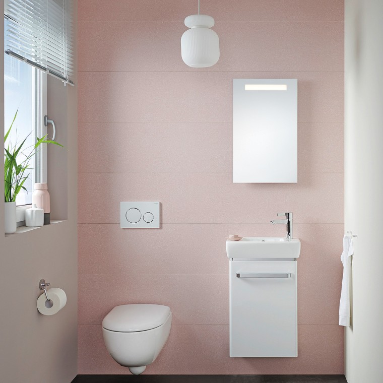 Aseo pequeño con lavabo e inodoro suspendido compactos de la serie Selnova Compact Aseo pequeño con lavabo e inodoro suspendido compactos de la serie Selnova Compact
