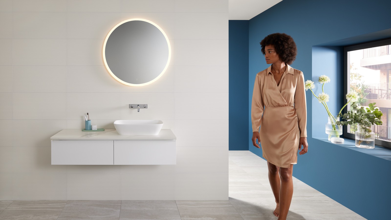 Mix & Match: lavabo sobre encimera Geberit ONE con mueble iCon Mix & Match: lavabo sobre encimera Geberit ONE con mueble iCon