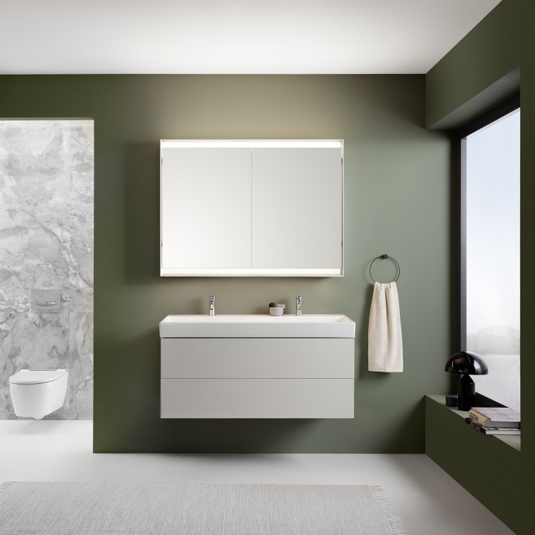 Mueble bajo lavabo con dos cajones Mueble bajo lavabo con dos cajones