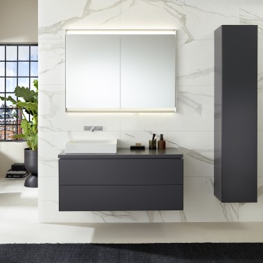 Mueble bajo lavabo y armario lateral