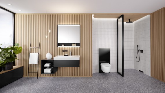 Geberit ONE baño con sifón de pared