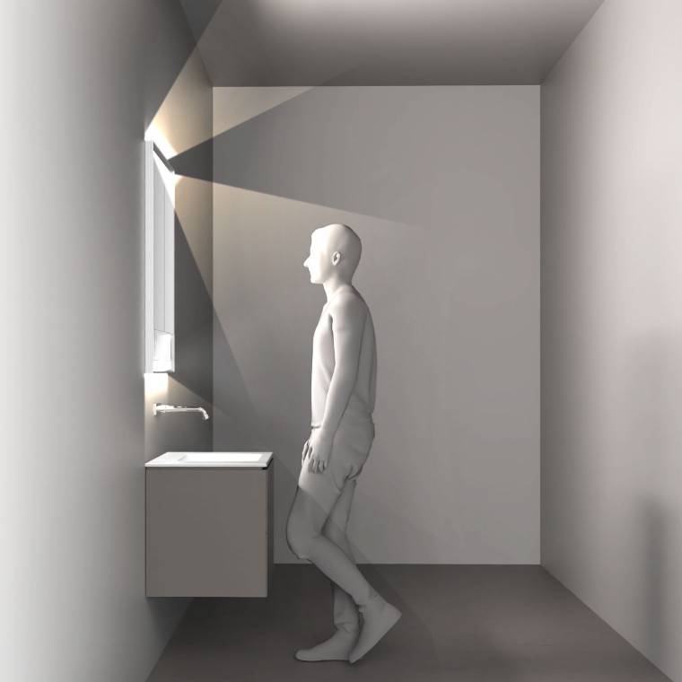 Ilustración de la iluminación en el lavabo (© Geberit) Ilustración de la iluminación en el lavabo (© Geberit)