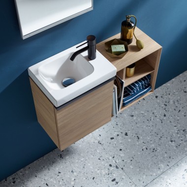 Lavabo Geberit iCon con mueble bajo para el baño de invitados