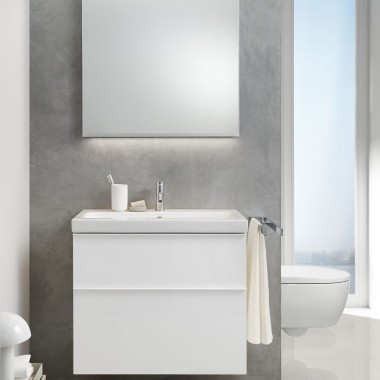 Baño Geberit iCon con vista en planta pequeña