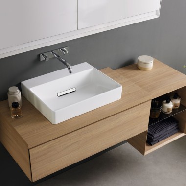 Lavabo sobre encimera Geberit ONE con sumidero CleanDrain