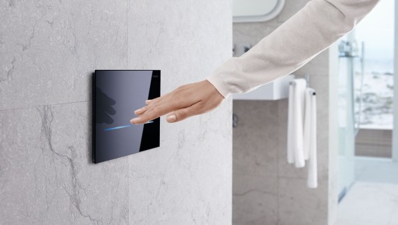 Pulsador Geberit Sigma80 square, con descarga sin contacto