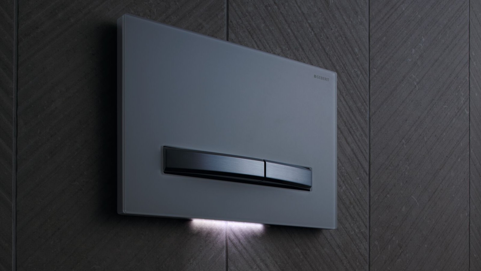 Geberit Sigma50 en blanco con luz de orientación Geberit Sigma50 en blanco con luz de orientación