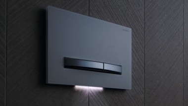 Geberit Sigma50 en blanco con luz de orientación