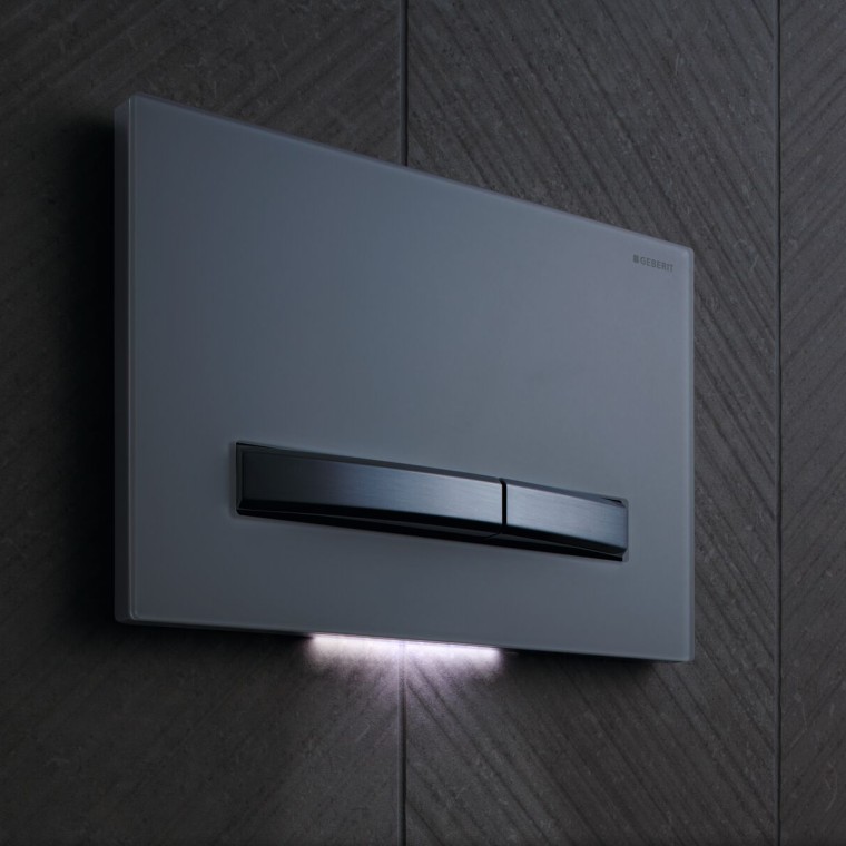 Geberit Sigma50 square, con luz de orientación