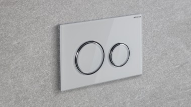 Geberit Sigma21 en vidrio blanco