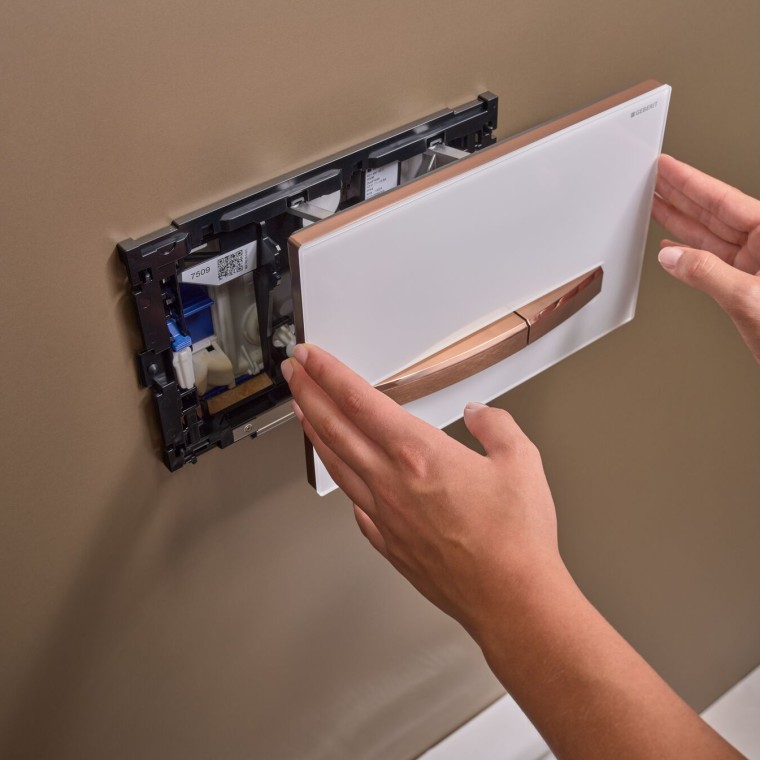 Geberit Sigma50 square, con acción giratoria