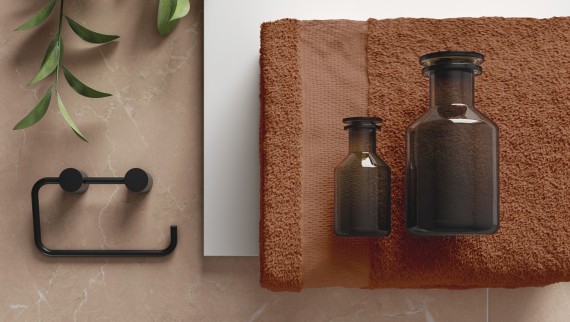 Tendencias de baño para 2025: combinación de colores marrón Tendencias de baño para 2025: combinación de colores marrón