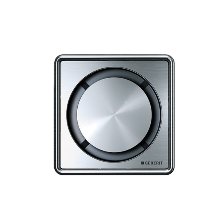 La cubierta de diseño para el desagüe para ducha en versión redonda. La cubierta de diseño para el desagüe para ducha en versión redonda.