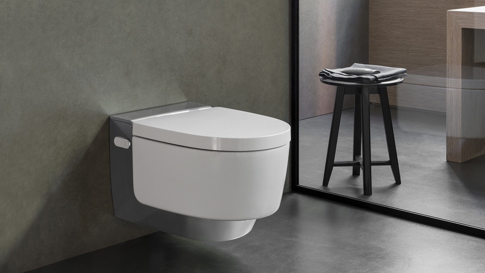Geberit AquaClean Mera se integra armoniosamente en el baño gracias a su diseño Geberit AquaClean Mera se integra armoniosamente en el baño gracias a su diseño