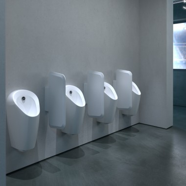 Sistema de urinarios Geberit Selva en un estadio deportivo