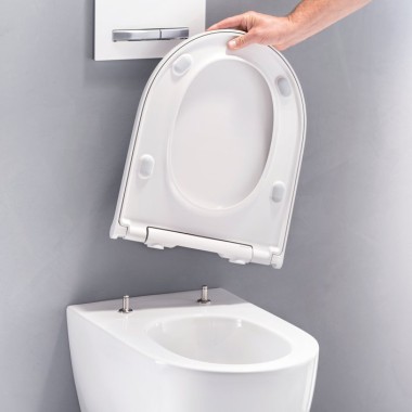 Inodoro Geberit ONE WC con tapa y asiento extraíbles