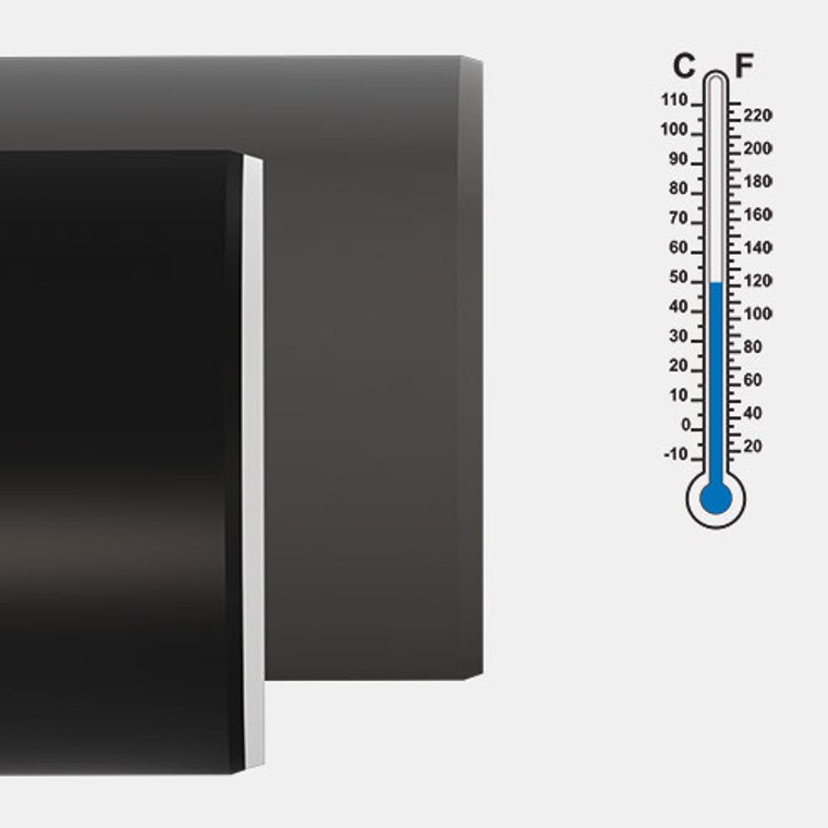 Geberit Silent-PP ofrece una excelente resistencia a la temperatura gracias a la baja expansión lineal del material PP-MD.
