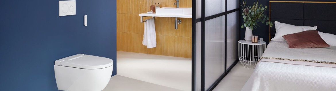 Baño con Geberit AquaClean Alba