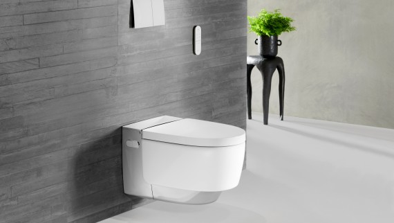 Geberit AquaClean Mera Comfort en cromado brillante con Sigma