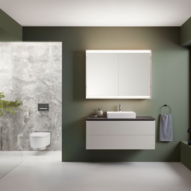 Geberit Mera Comfort con superficie en cromado brillante Geberit Mera Comfort con superficie en cromado brillante