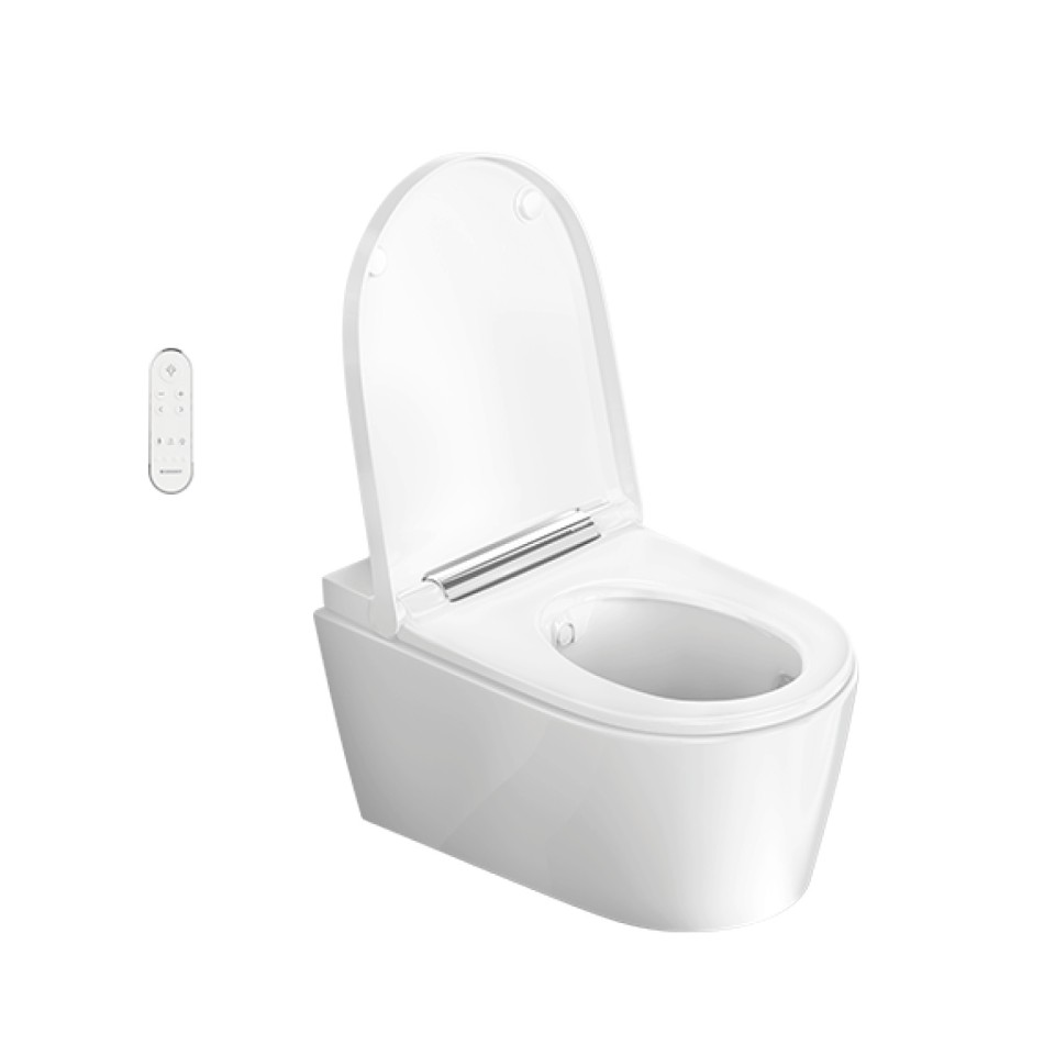 Geberit AquaClean Sela con tapa del inodoro abierta Geberit AquaClean Sela con tapa del inodoro abierta