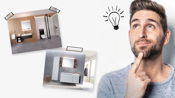 Un hombre se inspira para su nuevo baño Un hombre se inspira para su nuevo baño