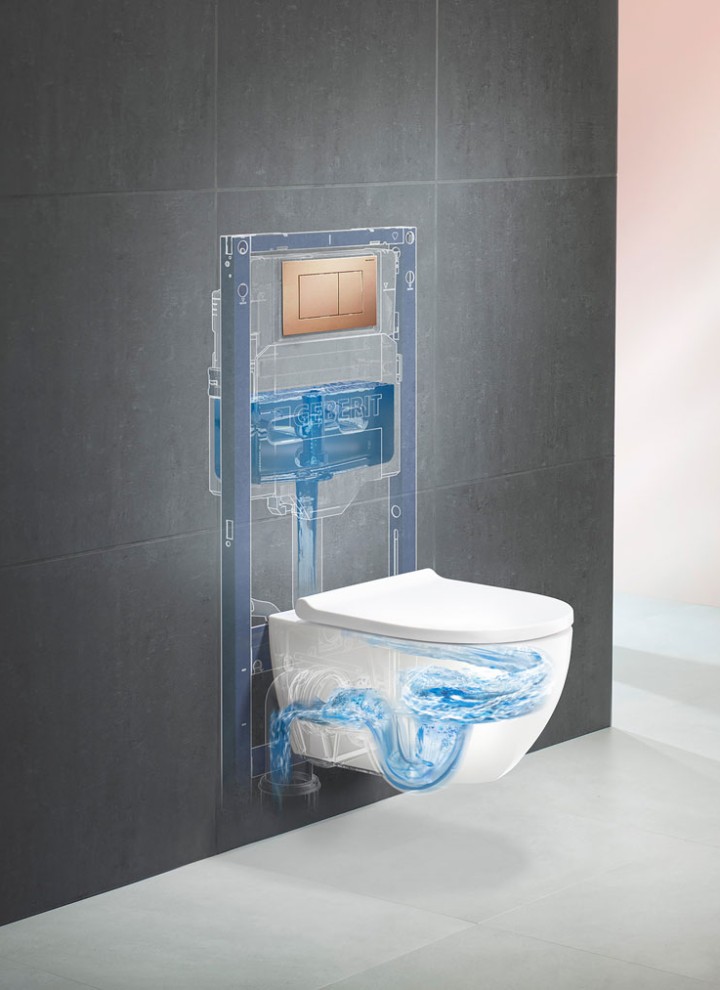 La Solución Completa Geberit con inodoro Acanto, tecnología TurboFlush y pulsador Geberit Sigma40 La Solución Completa Geberit con inodoro Acanto, tecnología TurboFlush y pulsador Geberit Sigma40