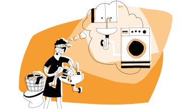 Hacer sitio para la lavadora en el baño