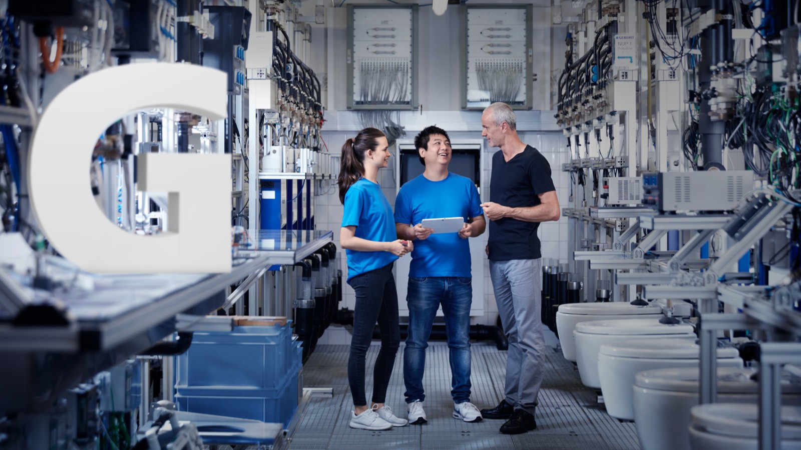 Empleados de Geberit: tareas emocionantes Empleados de Geberit: tareas emocionantes