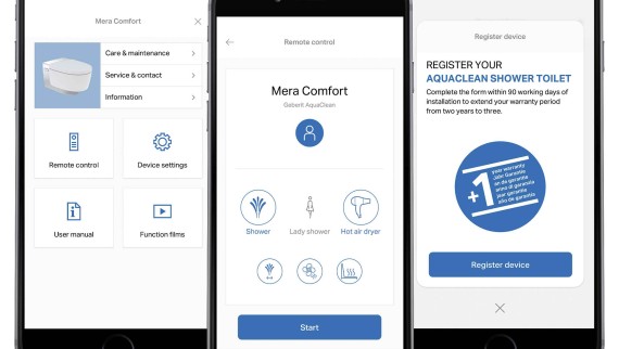 Geberit AquaClean Tuma app Geberit Home