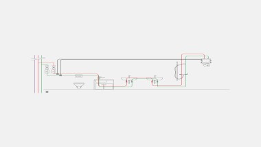 Ejemplo de tuberías de agua potable para control de consumo con descarga higiénica