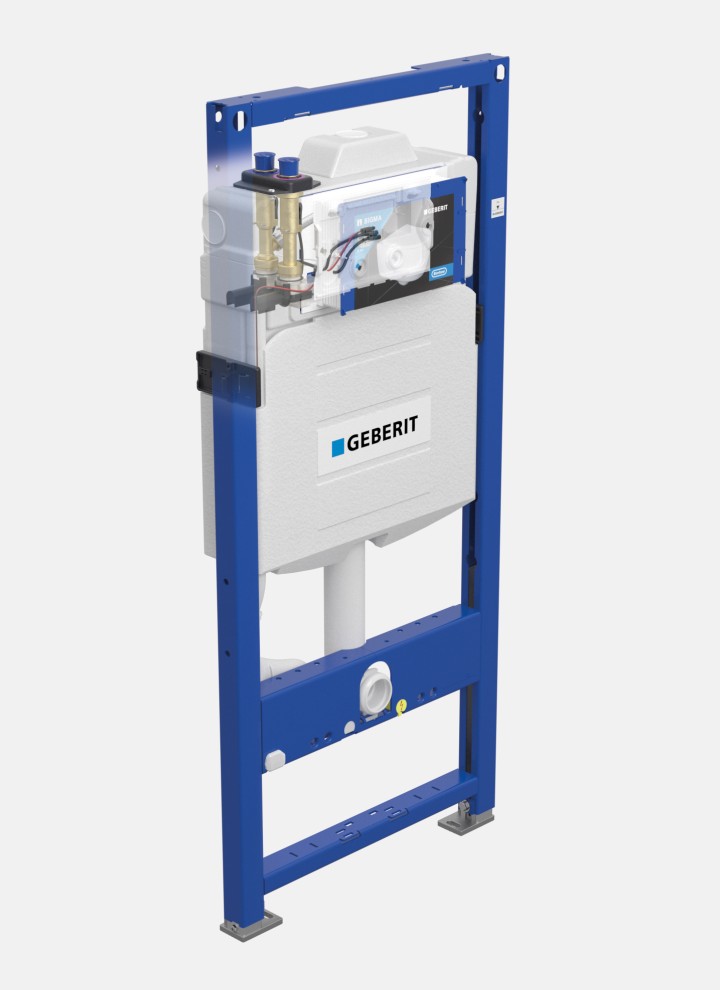 Descarga higiénica Geberit integrada en la cisterna empotrada