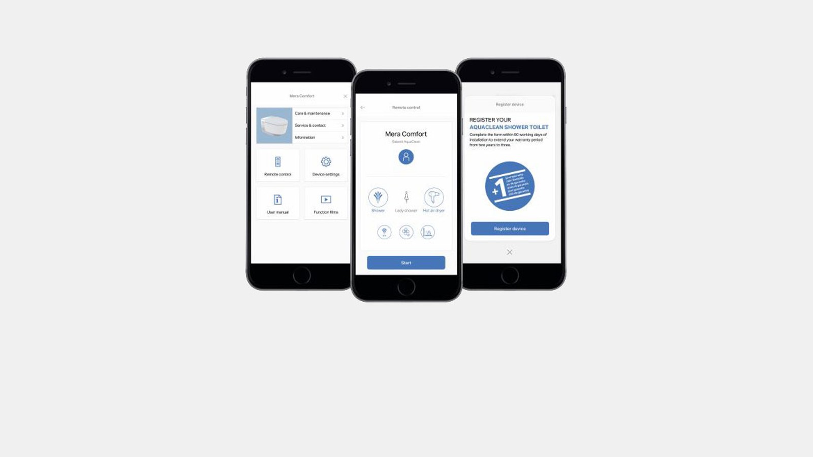Páginas de visualización de Geberit Home