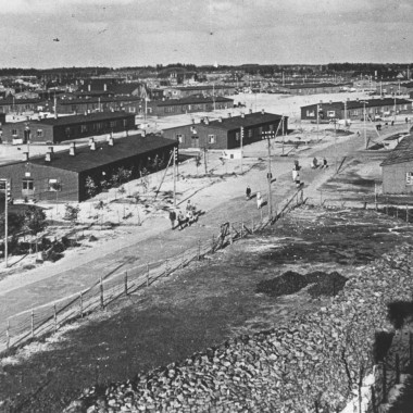 El lugar donde se encuentra el mayor campo de refugiados danés para alemanes expulsados por la guerra (© Blåvandshuk Local History Archive)