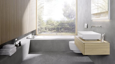 Diseño de baño ganador del concurso 6x6 del estudio de arquitectura danés Bjerg Arkitektur (© Geberit)
