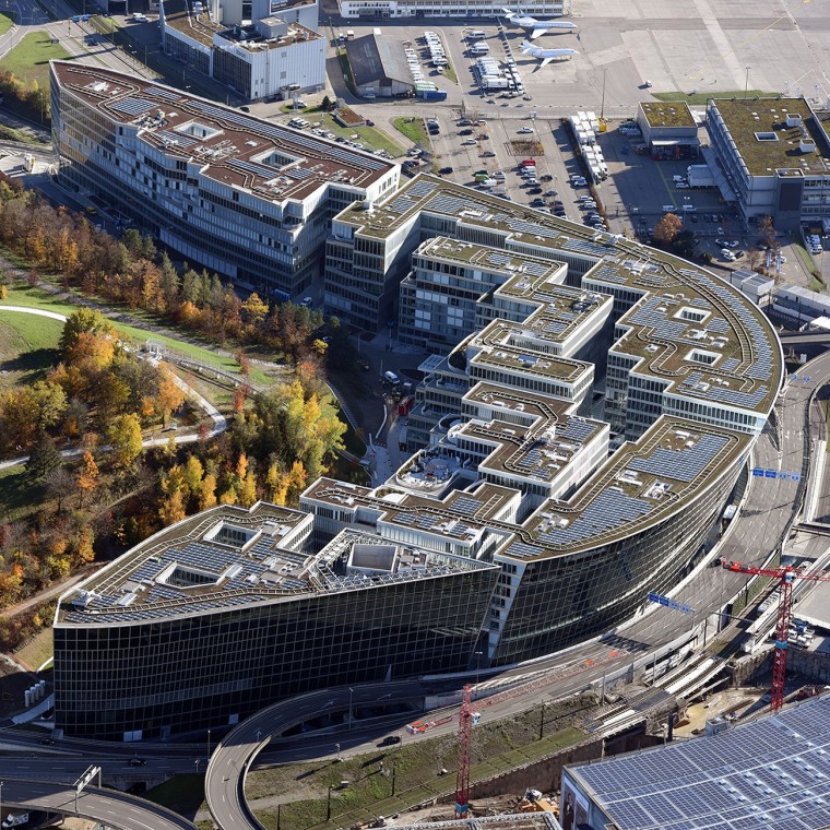 The Circle en Zúrich a vista de pájaro (© Flughafen Zürich AG) The Circle en Zúrich a vista de pájaro (© Flughafen Zürich AG)