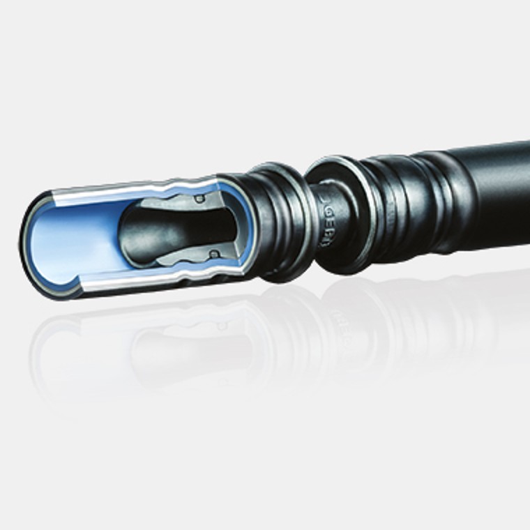 Una conexión Geberit Mepla de accesorio y tubo Una conexión Geberit Mepla de accesorio y tubo