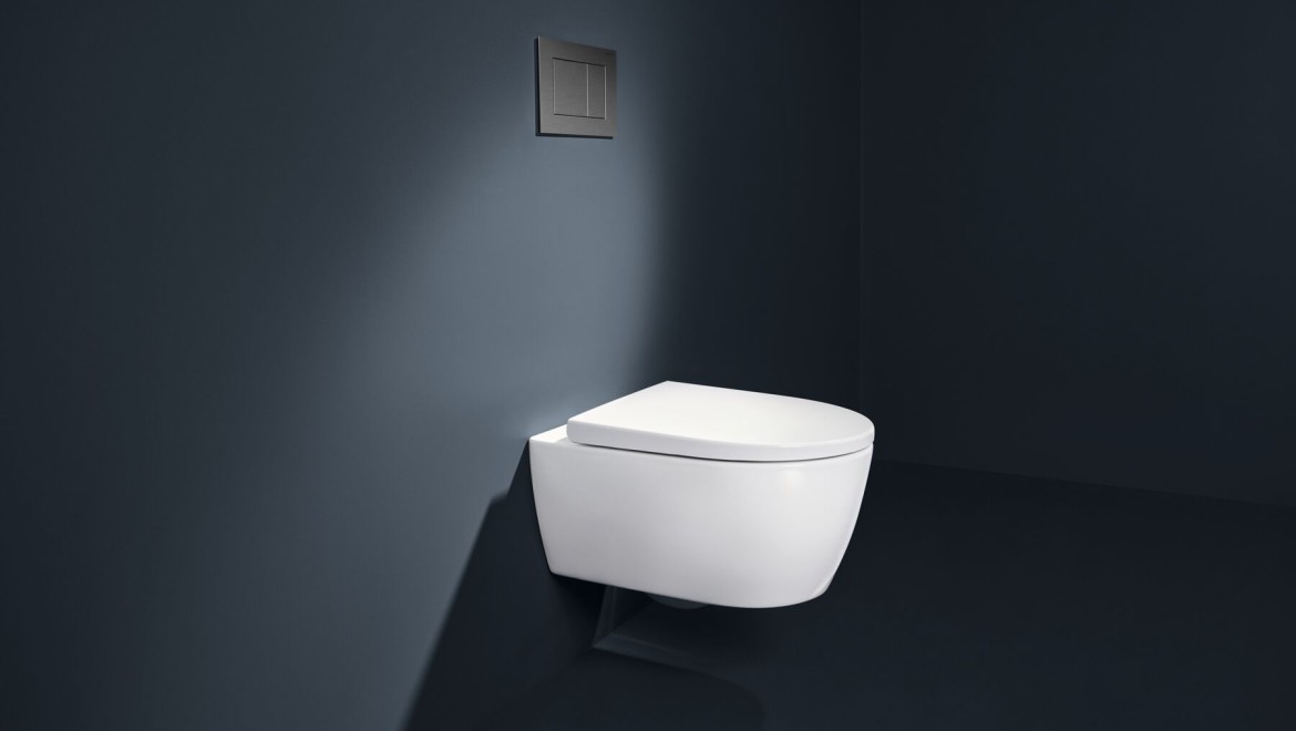 Inodoro Geberit iCon con TurboFlush y pulsador Sigma40