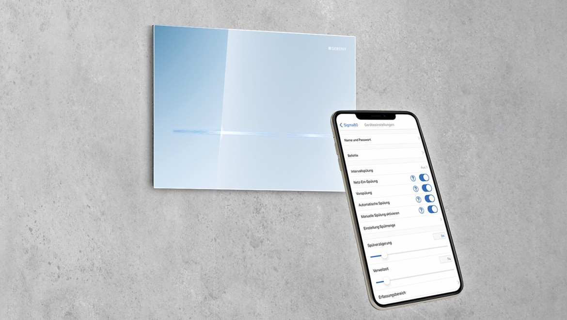 Configurar la descarga de Geberit Sigma80 con Geberit Control Configurar la descarga de Geberit Sigma80 con Geberit Control