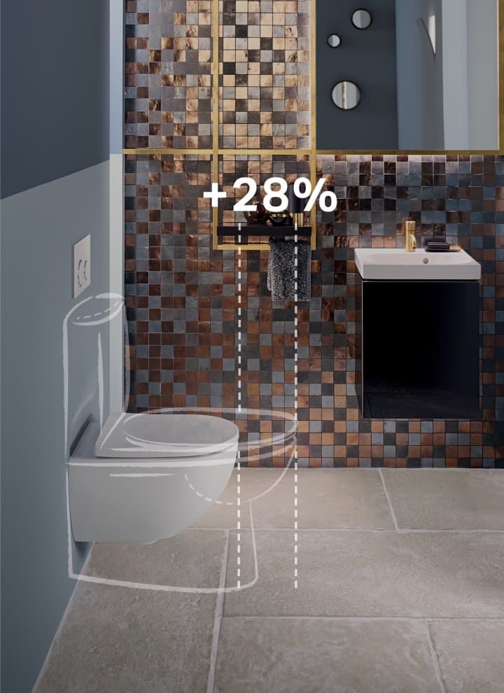 Más espacio con cisternas empotradas Geberit Más espacio con cisternas empotradas Geberit