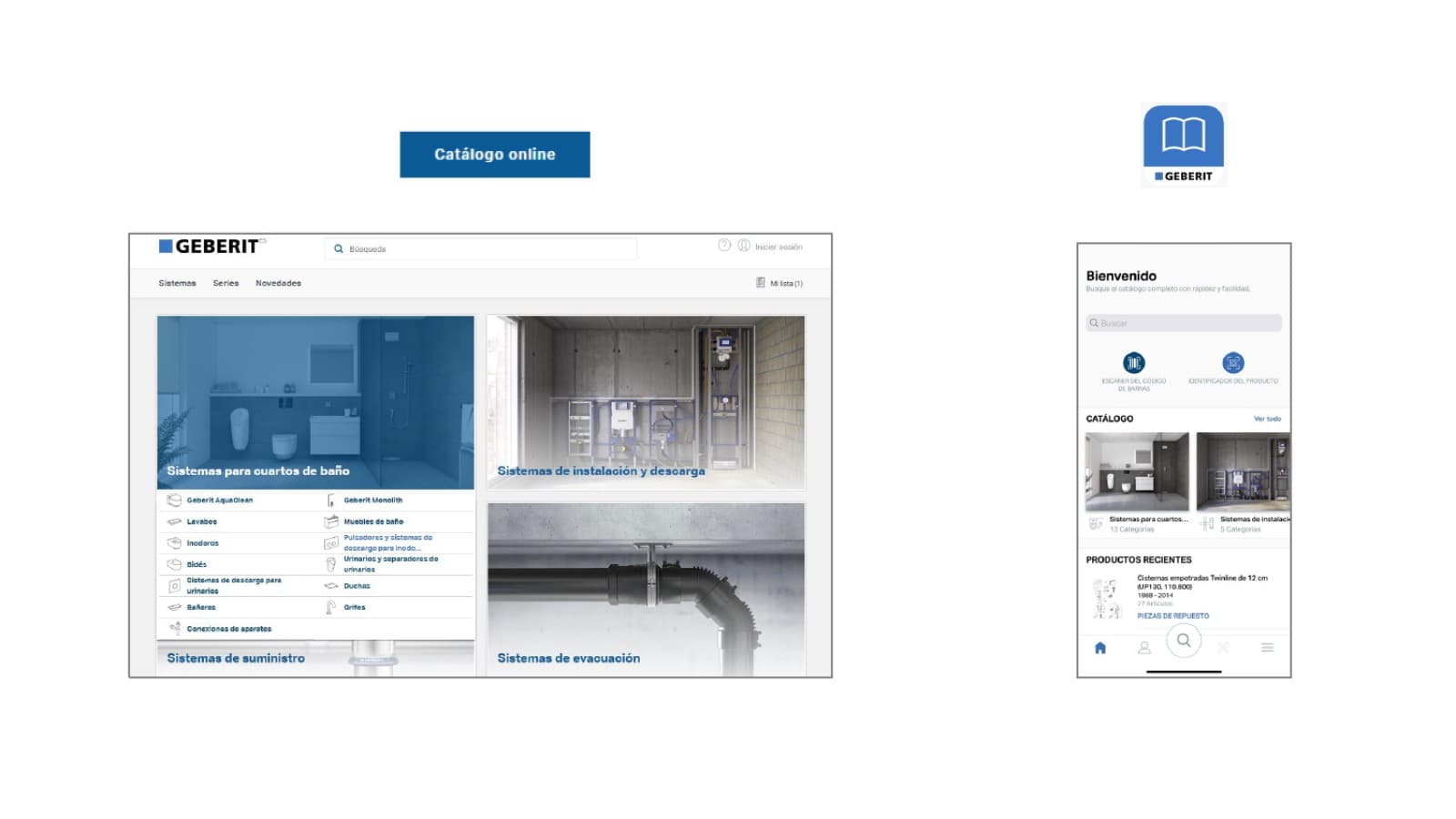 Catálogo online de productos Geberit y app Geberit Pro Catálogo online de productos Geberit y app Geberit Pro