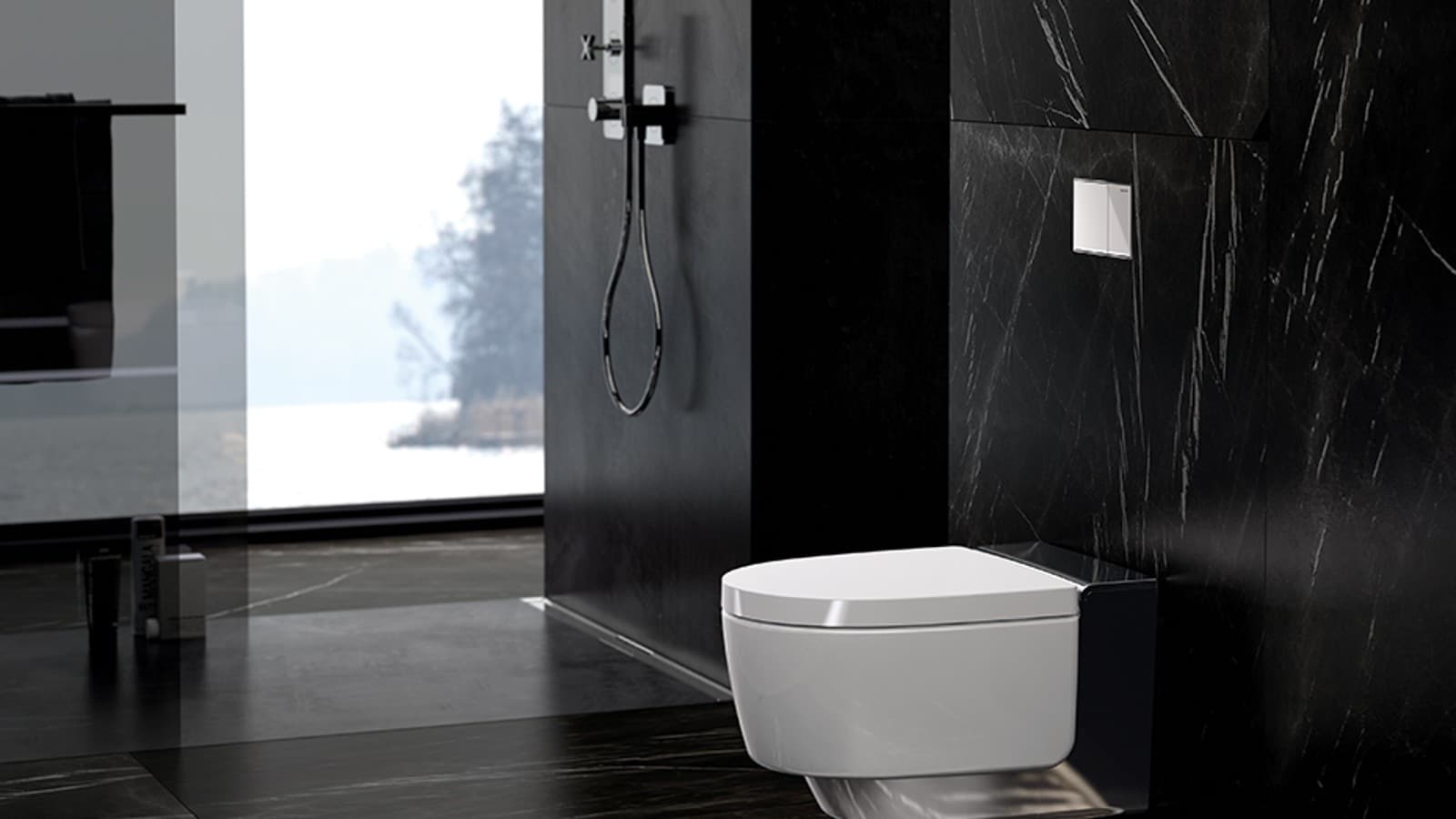 Geberit AquaClean Mera con conexión a la red de agua y eléctrica Geberit AquaClean Mera con conexión a la red de agua y eléctrica