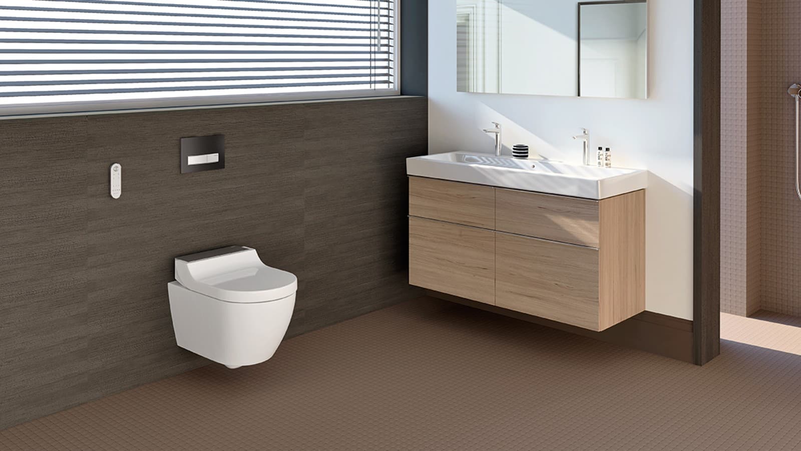 Baño con inodoro bidé AquaClean Tuma Baño con inodoro bidé AquaClean Tuma